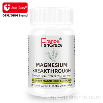 Shecome Magnesium-Durchbruchskapseln beruhigende Unterstützung